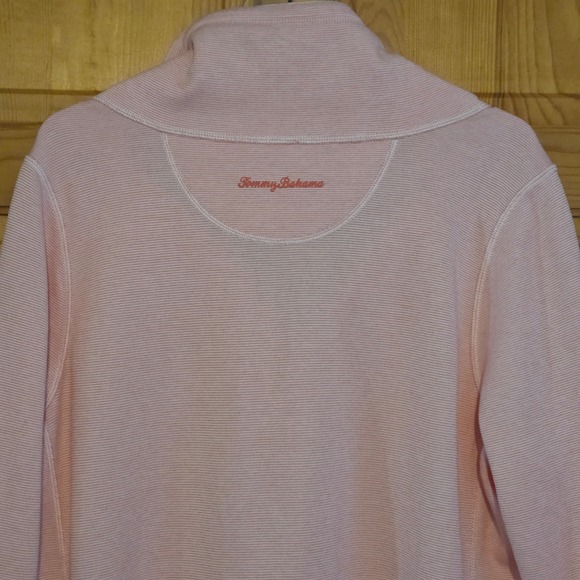 Tommy Bahama Coral Pink Quarter Zip Hoodie Tunic Pullover Women's Swim Coverup - Picture 15 of 16